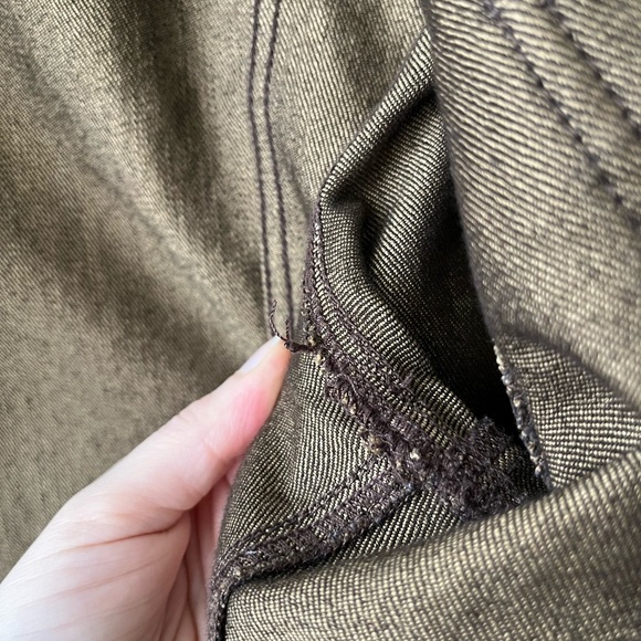 Lauren Ralph Jeans Co Brown Corduroy Collar Denim Jean Jacket Womens Size L - Picture 15 of 16